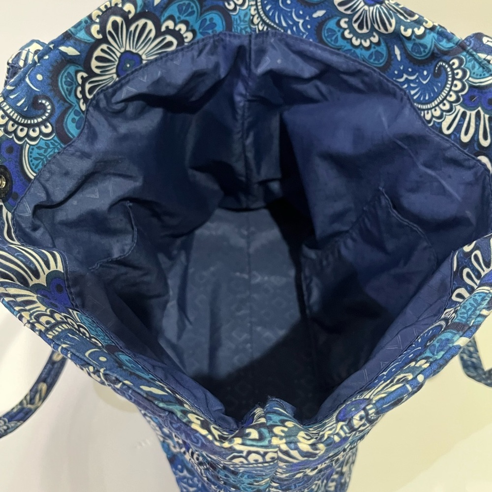 Vera Bradley Blue Floral Quilted Tote - Picture 8 of 9